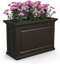 Black 36in L x 16in W x 24in H Planter with Built-in Water Reservoir J29197
