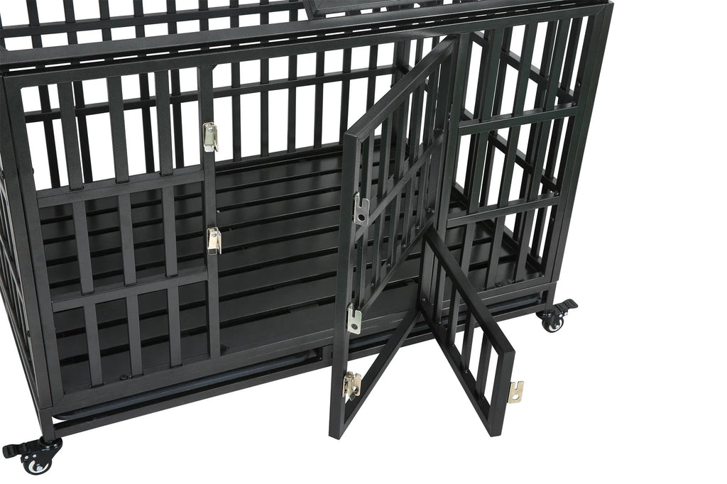 Heavy Duty Dog Cage Crate with Roof Q925971