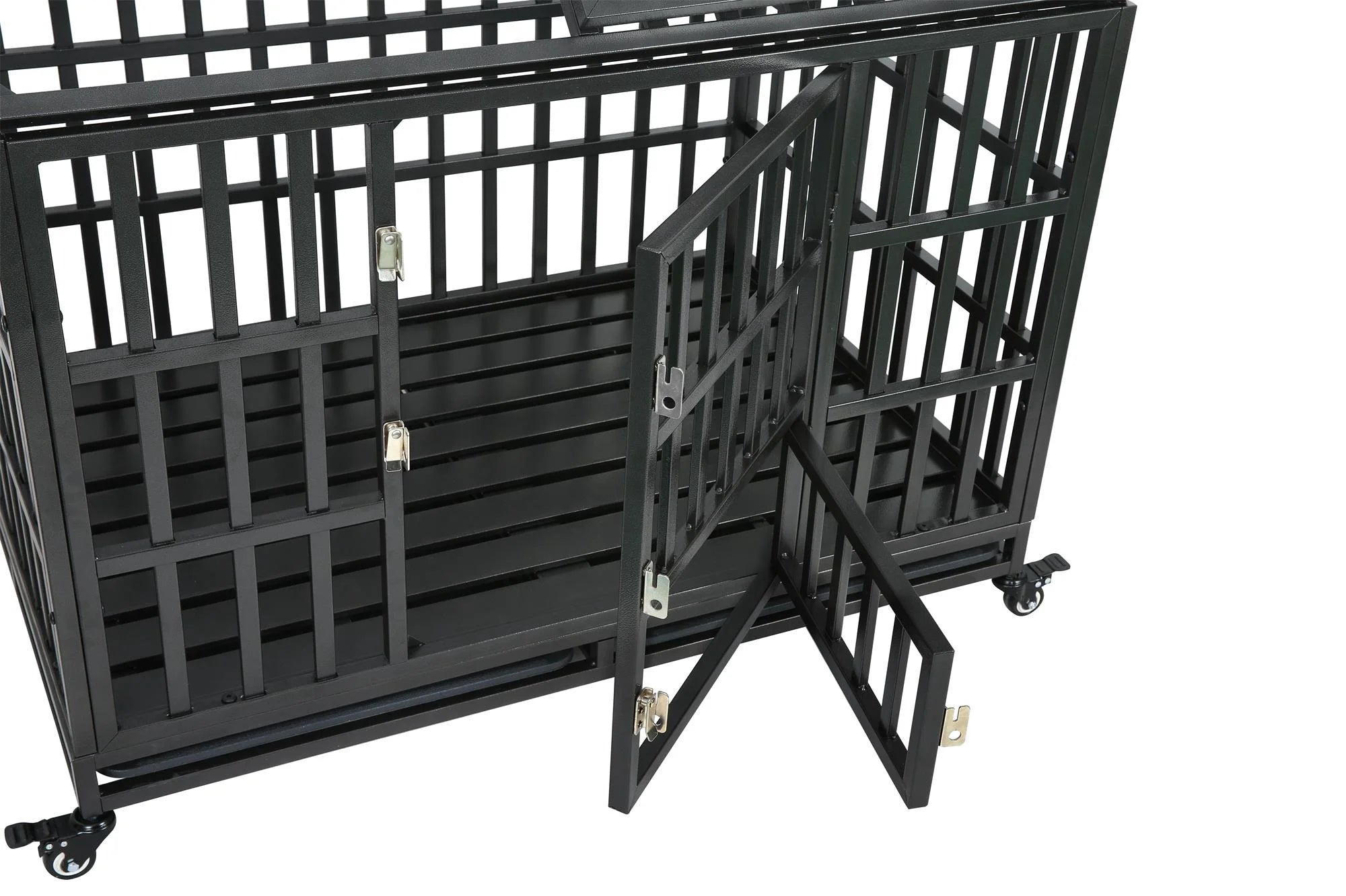 Heavy Duty Dog Cage Crate with Roof Q925971