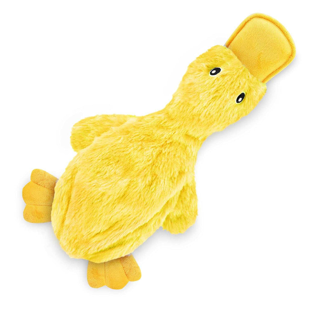 Crinkle Dog Toy No Stuffing Duck with Soft Squeaker Y744