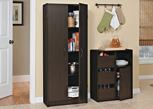 White 2 Door Pantry Cabinet with Adjustable Shelves R925