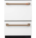 24" Wide Double Drawer Dishwasher - Matte White / Brushed Bronze H532345