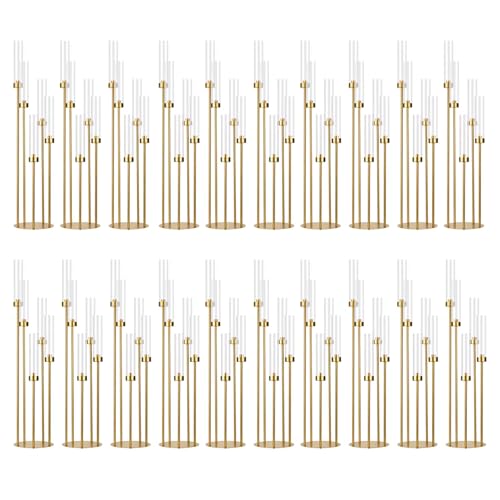 Matte Black 5 Arm Candelabra with Acrylic Shades A46590