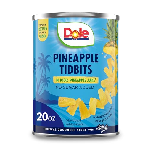 Pineapple Tidbits in 100% Pineapple Juice, 20 Oz (Pack of 6) A715181