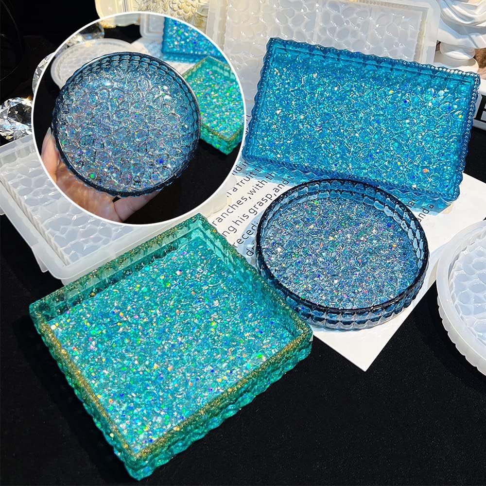 3PCS Silicone Tray Mold with Edges W319689
