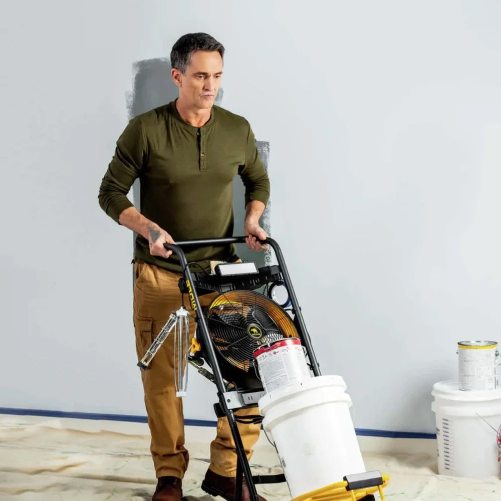 200 lbs. Capacity Hand Truck 5-in-1 Mobile Workshop with Integrated Fan and LED Light B46492