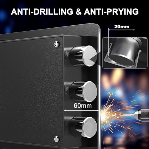 Black Small Biometric Safe Box with Fingerprint Lock L792737