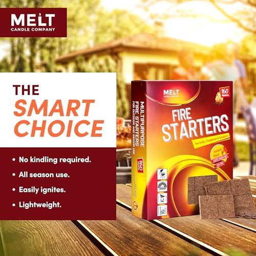 160 pcs Water Resistant Odorless Fire Starter Squares K482
