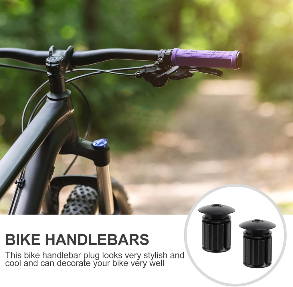 2pcs Bicycle Handlebar Locking Bar End Caps Alloy N3588