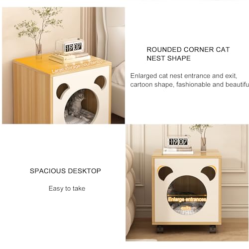 Cat House Side Table with Drawers B269