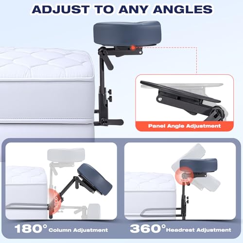 Blue Adjustable Memory Foam Mattress Top Massage Kit with Face Cushion H80191