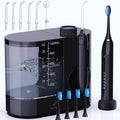1000ML Detachable Water Tank Electric Water Flosser Toothbrush Combo with 7 Jet Tips & 4 Brush Heads Z5078