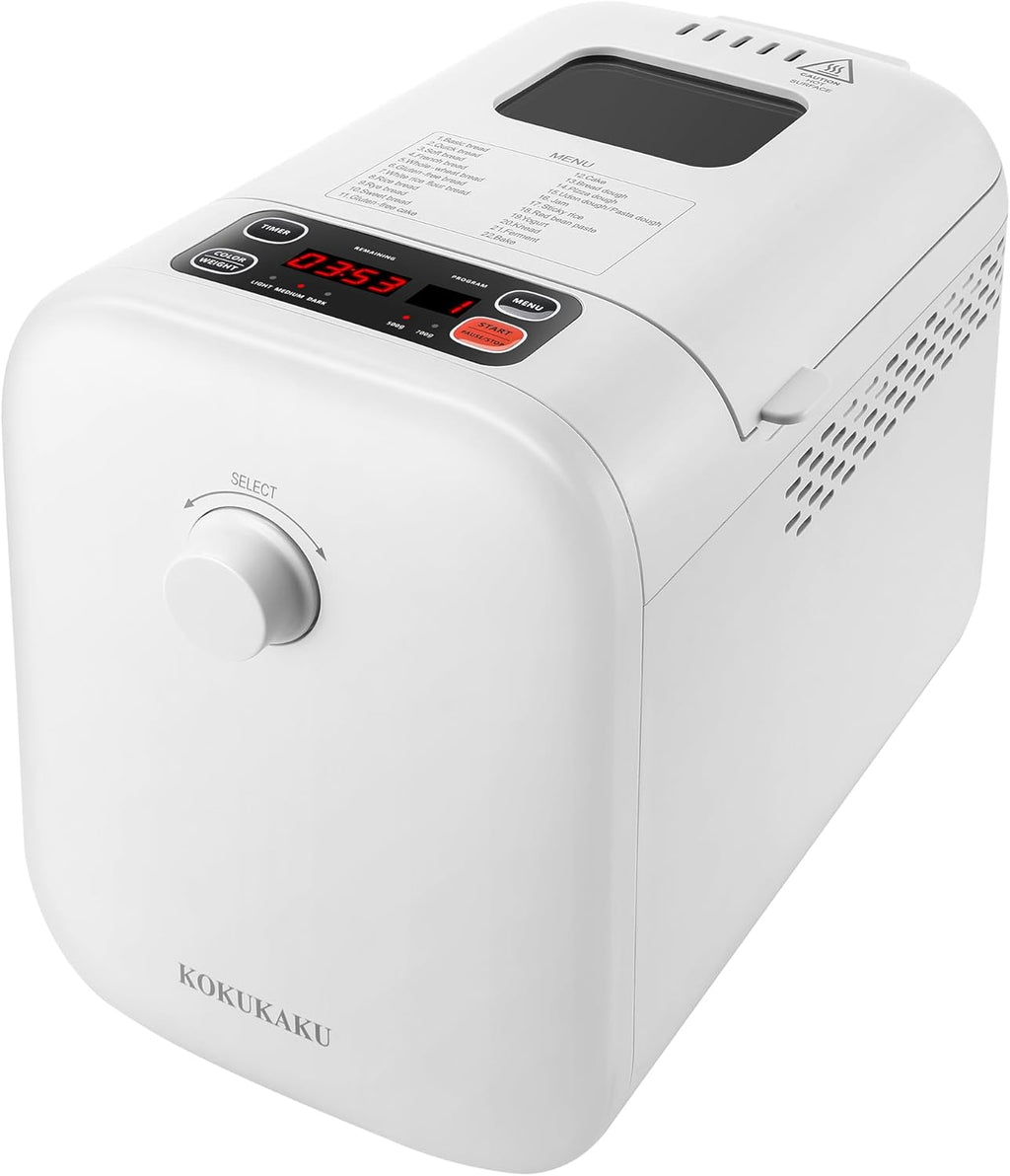 Compact Automatic Bread Maker Machine, 1LB/1.5LB, White K107560