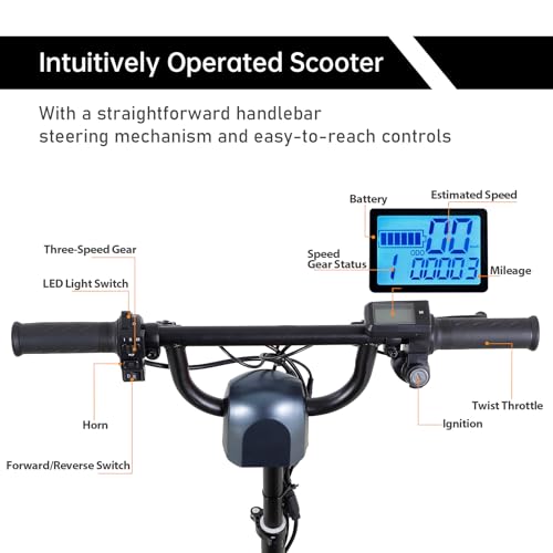 Blue 3-Wheel Folding Mobility Scooter I648652
