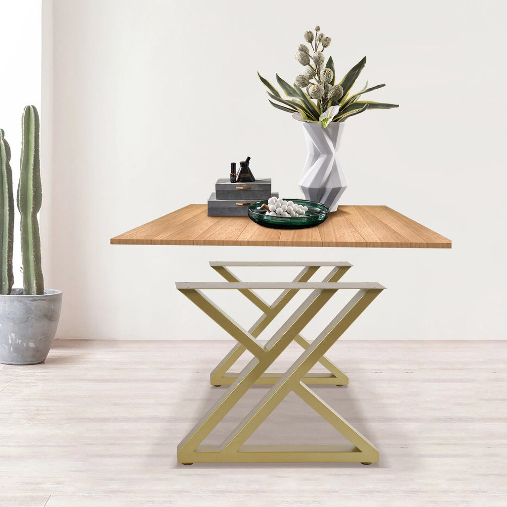 16" Metal Table Legs Gold Steel J456392