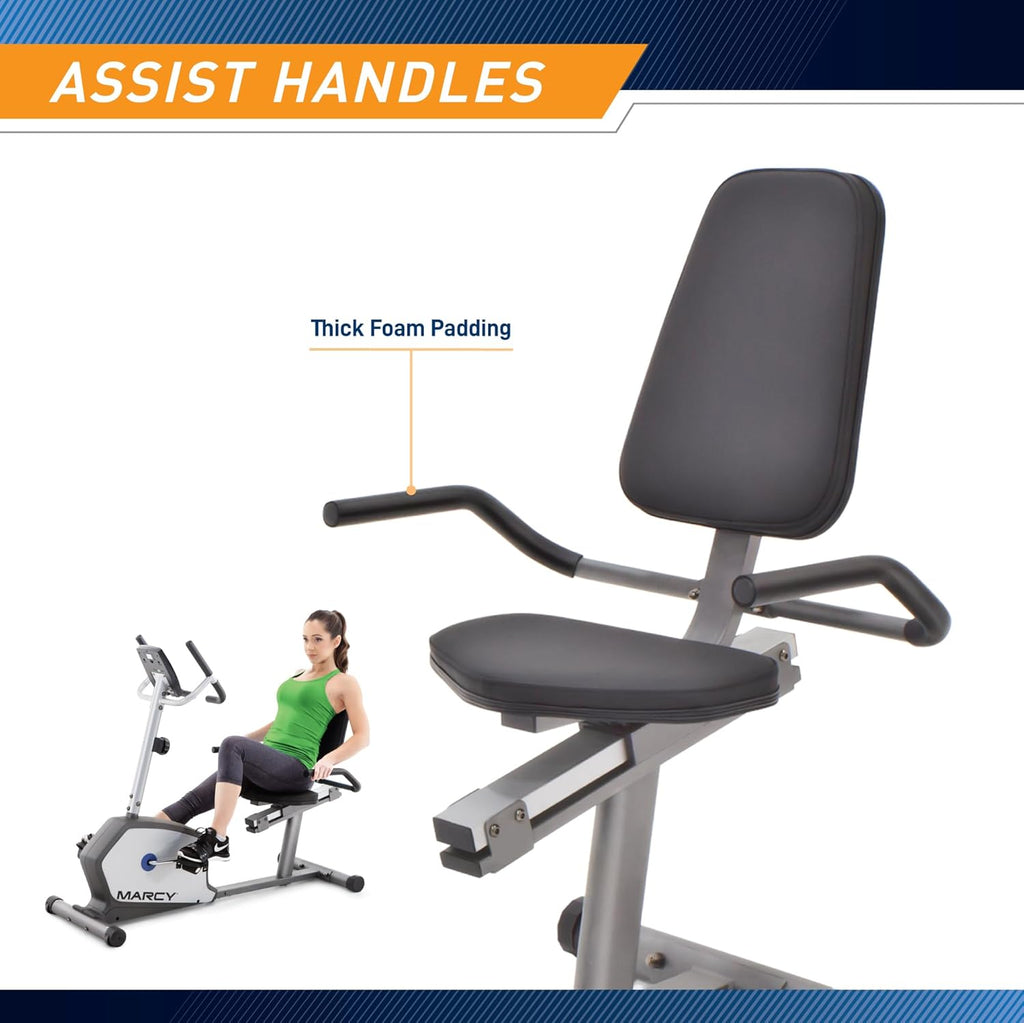 Recumbent Exercise Bike with Adjustable Seat and 8 Resistance Levels, 300 Pound Capacity G708