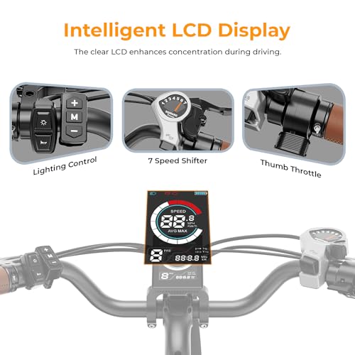 26" Electric Commuter Bike with 750W Motor, 468Wh Removable Battery, 7-Speed and Front Suspension Z9460