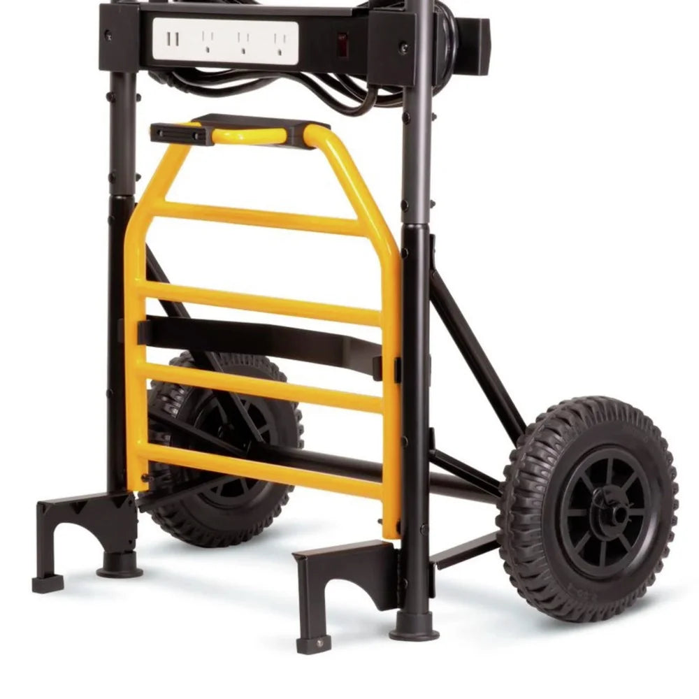 200 lbs. Capacity Hand Truck 5-in-1 Mobile Workshop with Integrated Fan and LED Light B46492