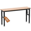 48" Adjustable Workbench with Rubber Wood Top M81469
