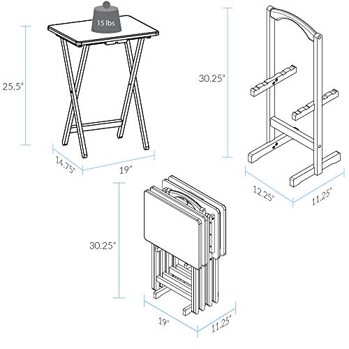 5 Piece Tray Table Set, Espresso J4378