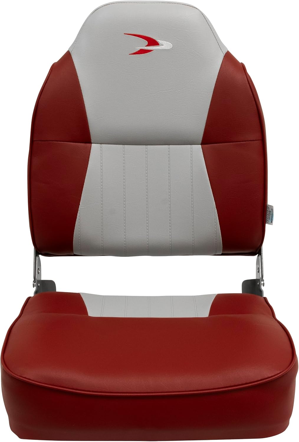 Grey/Red High Back Boat Seat A15605
