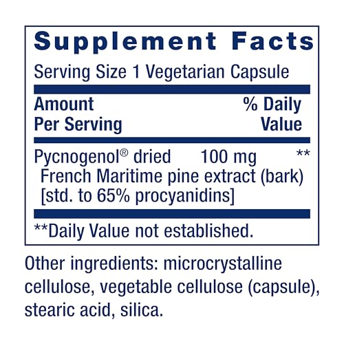French Maritime Pine Bark Extract Supplement, 60 Capsules L47038