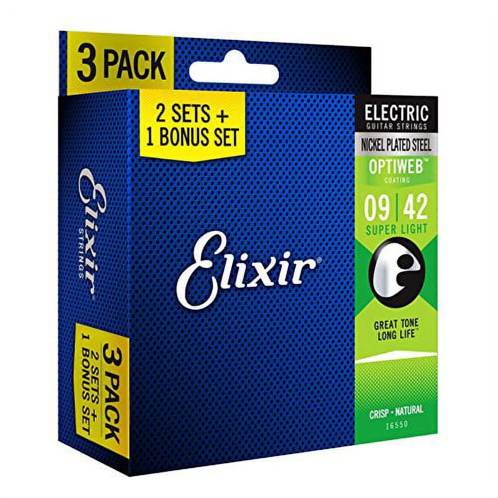 3 Pack Super Light Guitar Strings (.009-.042) N2705