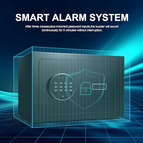 Black Small Biometric Safe Box with Fingerprint Lock L792737