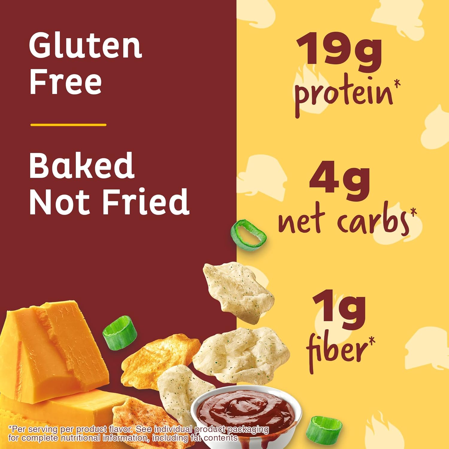 Candy Bars Gooey Caramel with Peanuts (12 Bars) and Protein Chips Variety Pack, 1.1 Ounce (Pack of 12) W5760