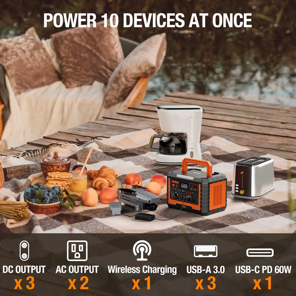 500W Portable Power Station 519.4Wh Power Battery with Storage Bag O637