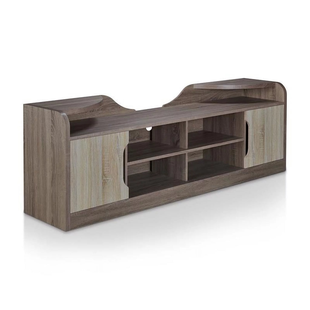 Rustic Wood 72-Inch TV Stand in Chestnut Brown Finish X9469