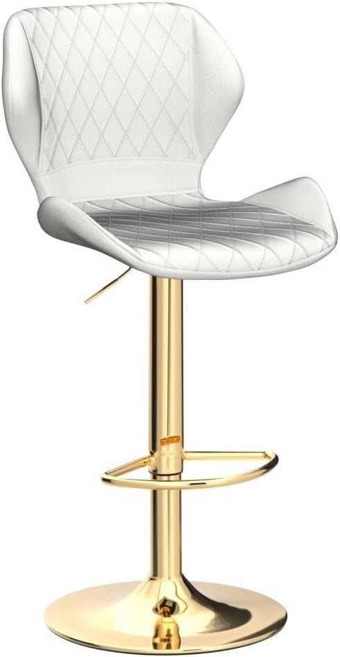 Cream Velvet Swivel Bar Stools Set of 4 L869