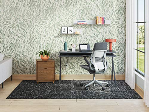 Graphite Fabric Office Chair with Polished Aluminum Base T922