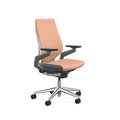 Graphite Fabric Office Chair with Polished Aluminum Base T922