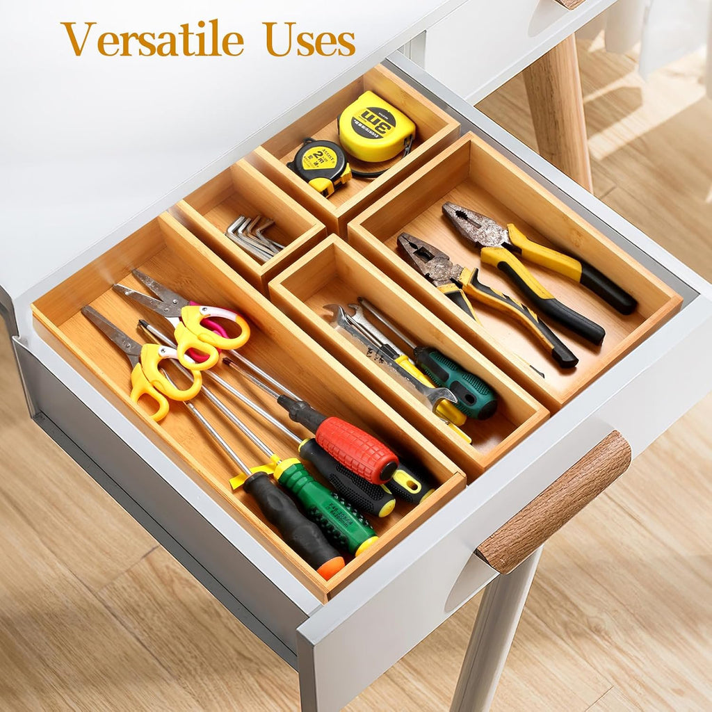 Bamboo 5 Pack Utensil Organizer Box U39762