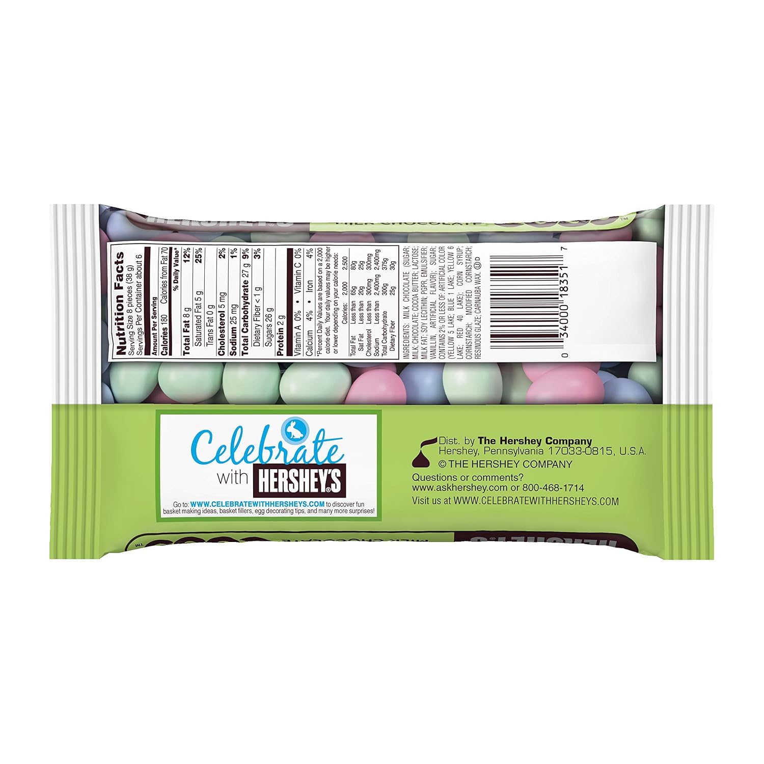 8 Ounce Package (Pack of 6) Solid Milk Chocolate Eggs D752