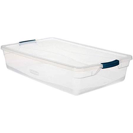 41 Quart Stackable Plastic Storage Containers with Lids, 4 Pack N910