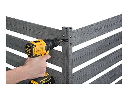Charcoal Color WoodTek Vinyl Garden Fence Kit (3 Panels) T4180