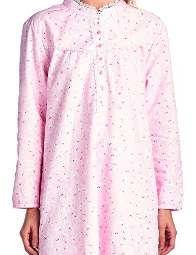 Women's Flannel Floral Long Sleeve Nightgown H513420
