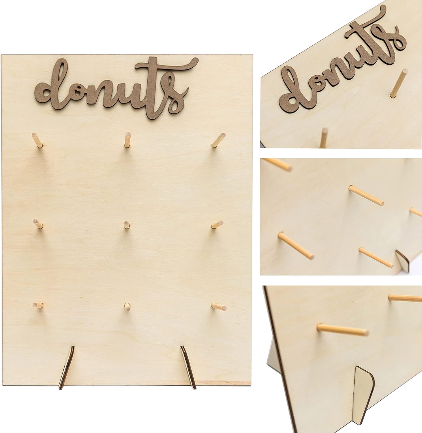 Wood Doughnuts Display Stand Q73105