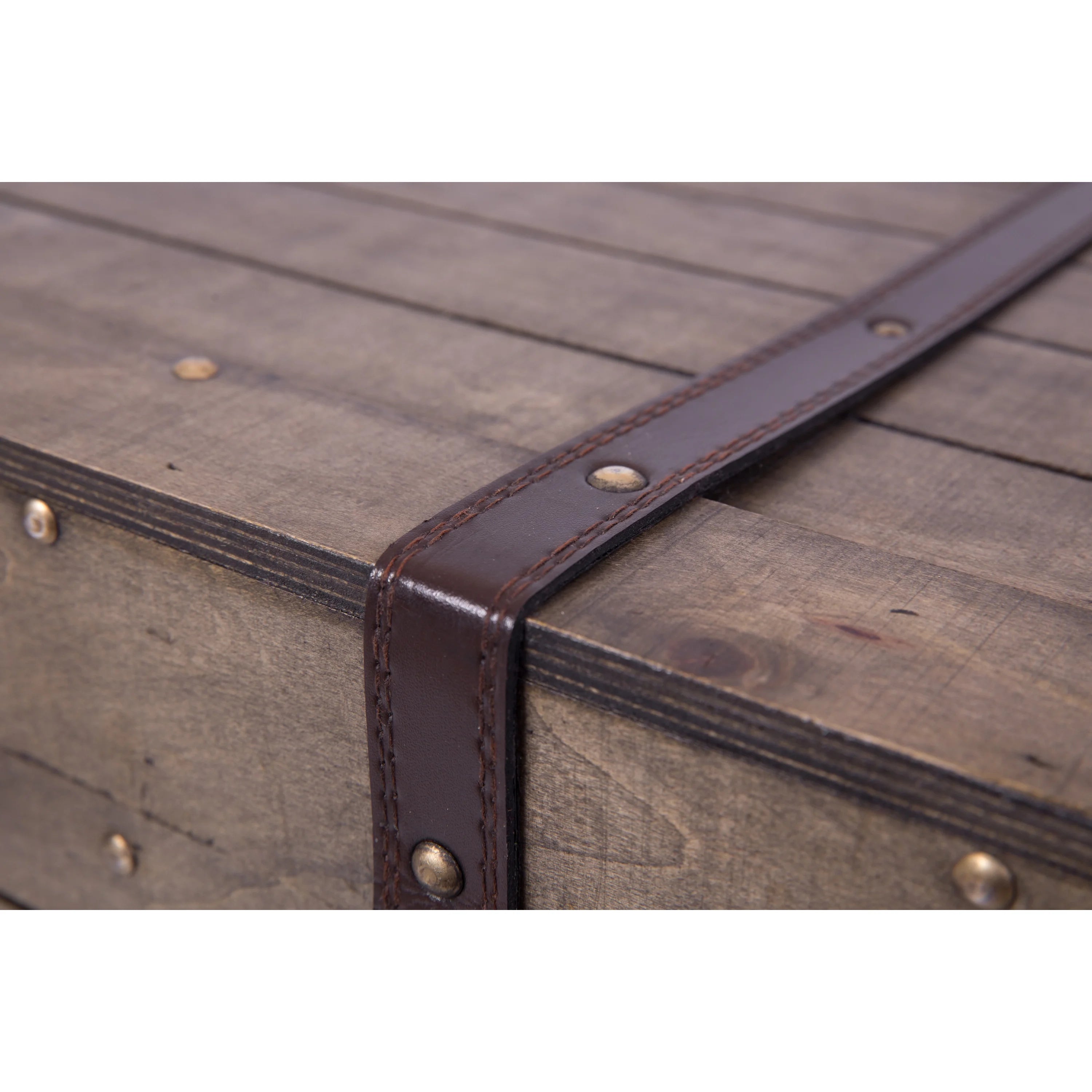 Large Natural Wood Storage Trunk and Coffee Table Y944