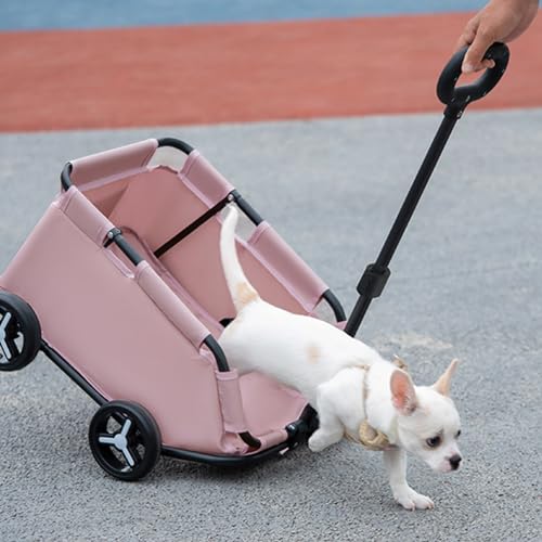 Pink 4 Wheels Folding Pet Stroller M77024