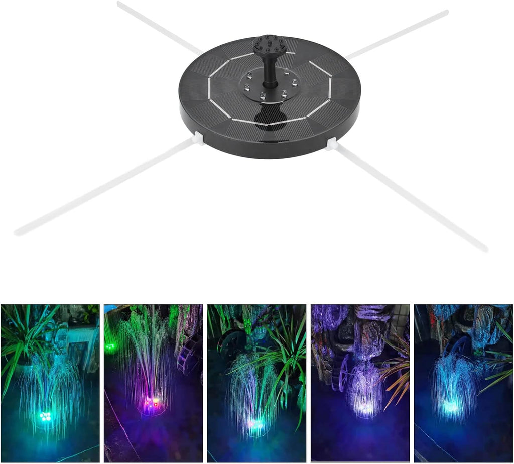 3.5W Solar Fountain with 6 Nozzle and LED Lights C4172