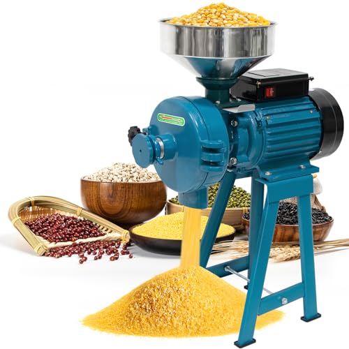Electric Grain Mill Grinder, 3000W 110V Commercial Grain Grinder Machine with Funnel J9546