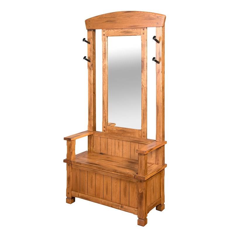 Rustic Oak Hall Tree M54720