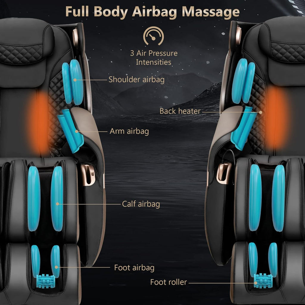 3D Electric Zero Gravity Shiatsu Massage Recliner Chair with SL Track X6535