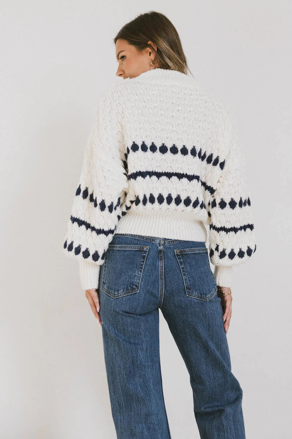 Navy Knit Sweater O242061