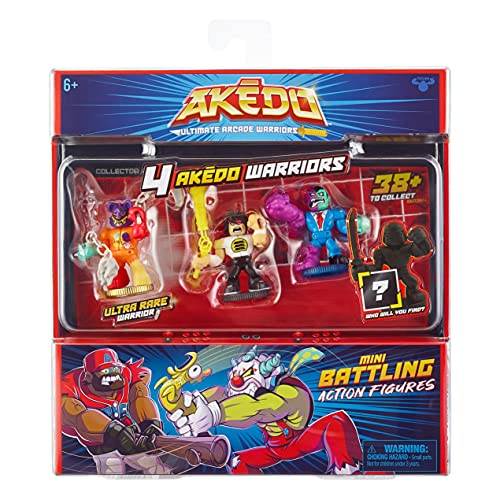 10 Ultimate Arcade Warrior Action Figures and 2 Button Bash Controllers Y675