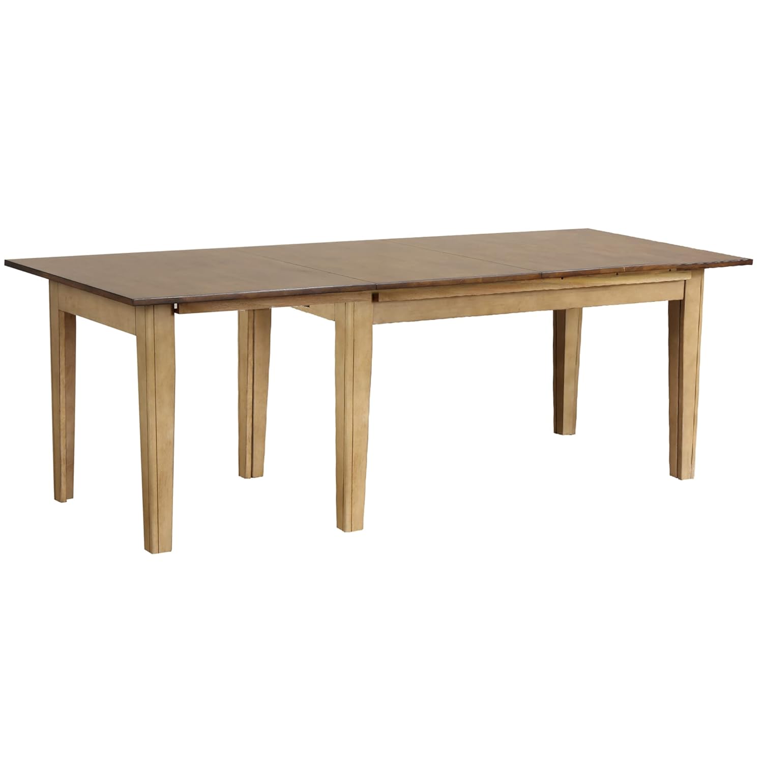 Distressed two tone light creamy wheat with warm pecan finish top Dining Table G104