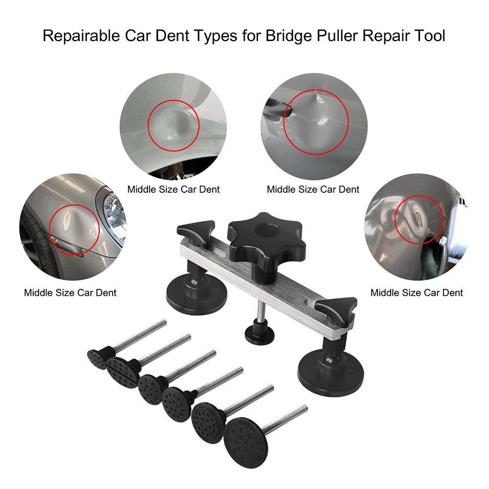 Double Pole Bridge Dent Puller Set with 6pcs Glue Puller Tabs H808